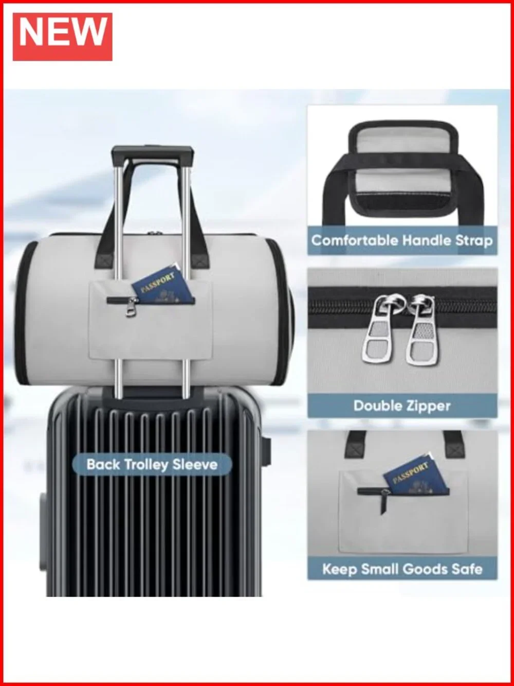 2-in-1 Convertible Travel Garment Duffel Bag - Wrinkle-Free Suit Bag with Shoe